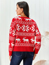 Reindeer &amp; Snowflake Round Neck Sweater