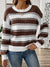 Striped Round Neck Long Sleeve Sweater