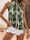 Printed Mock Neck Tank