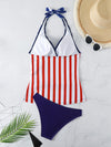 Star &amp; Stripes Halter Neck Two-Piece Swim Set