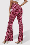 Printed High Waist Flare Pants