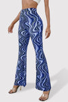 Printed High Waist Flare Pants