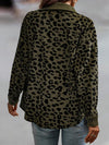 Full Size Leopard Buttoned Jacket