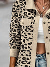 Full Size Leopard Buttoned Jacket