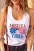 AMERICA VIBES Graphic Round Neck Tank