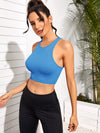 Cropped Round Neck Sports Tank Top