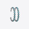 Artificial Turquoise C-Hoop Earrings