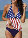 Star &amp; Stripes Halter Neck Two-Piece Swim Set