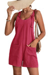 &quot;Textured Romper with Convenient Shoulder Straps and Pockets&quot;